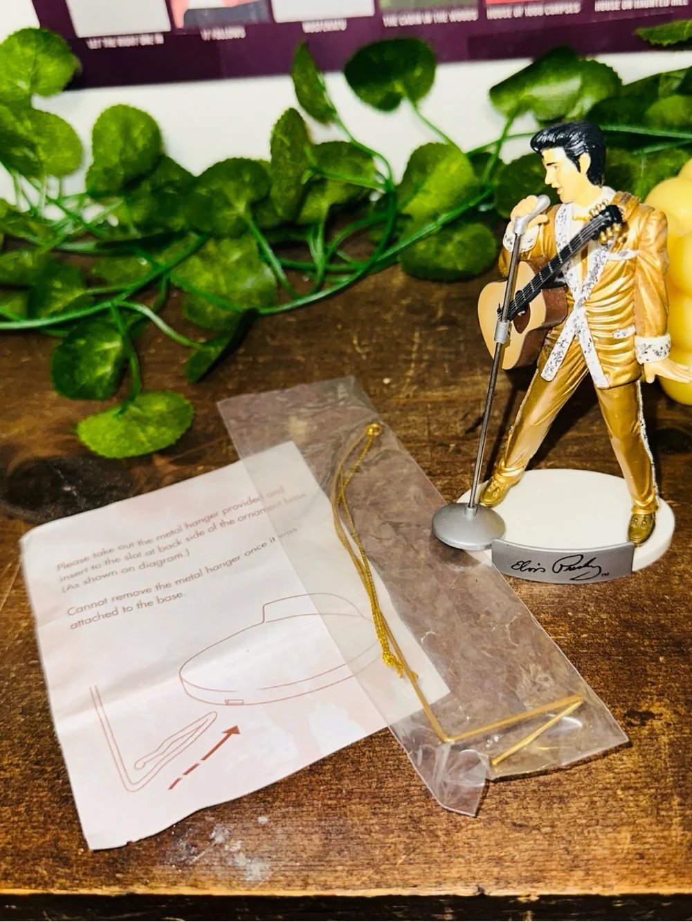 Vintage Elvis Presley Trevco Golden Suit Christmas Ornament